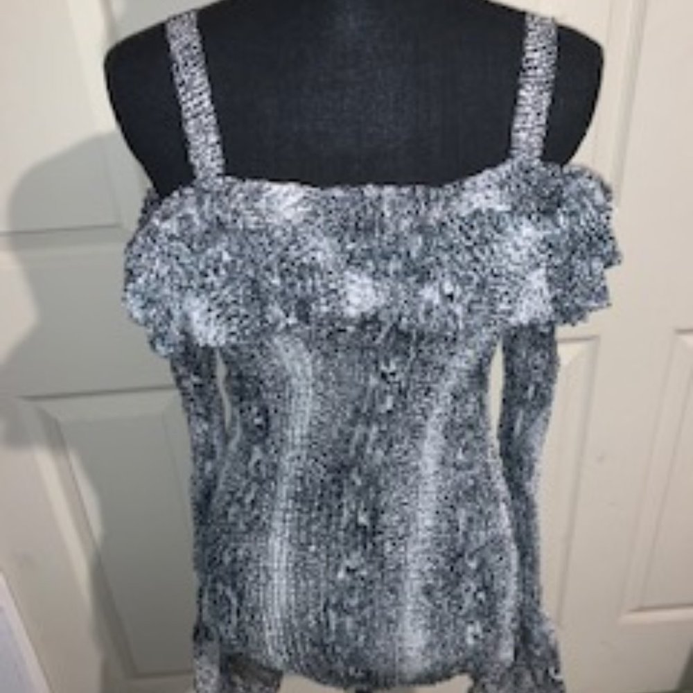 Cold Shoulder Pleated Top With Straps